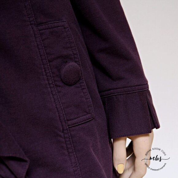 Kut From the Kloth Puff Sleeve Single Breasted Ruffle Trench Coat - Picture 7 of 12